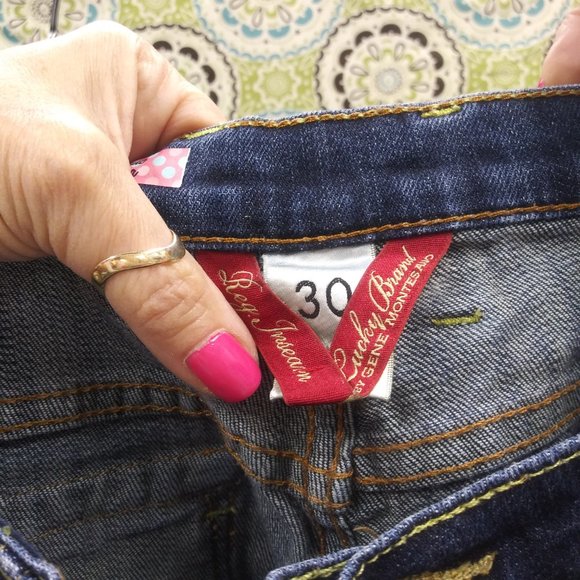 2076 Jeaniemade Size 30 Lucky Brand Bell-Bottoms - Picture 5 of 6